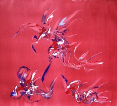 Malerei mit dem Titel "course" von Delphine Bernard, Original-Kunstwerk, Öl