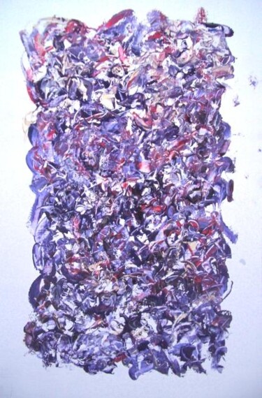 Painting titled "fresque violet-batz" by Delphine Bernard, Original Artwork, Oil