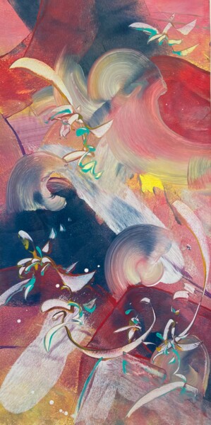 Картина под названием "SOOTHING WARMTH" - Delphine Bernard, Подлинное произведение искусства, Акрил Установлен на картон