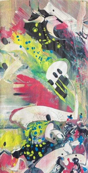 Peinture intitulée "URSULA K" par Delphine Bernard, Œuvre d'art originale, Acrylique Monté sur Carton