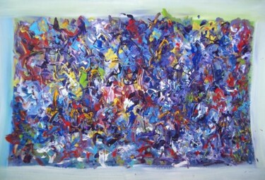 Malerei mit dem Titel "tableau libre" von Delphine Bernard, Original-Kunstwerk, Öl