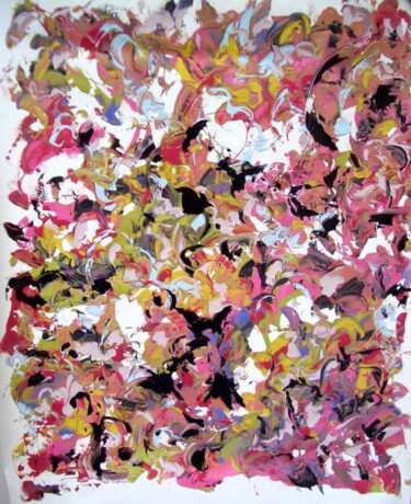 Painting titled "jungle kenzo" by Delphine Bernard, Original Artwork, Oil
