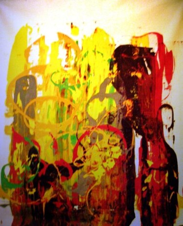Peinture intitulée "second tirage" par Delphine Bernard, Œuvre d'art originale, Huile