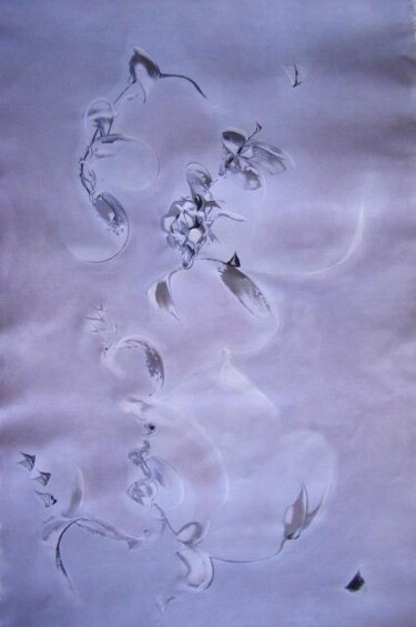 Peinture intitulée "zen dancer" par Delphine Bernard, Œuvre d'art originale, Huile