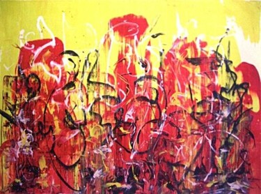 Malerei mit dem Titel "Madrid" von Delphine Bernard, Original-Kunstwerk, Acryl