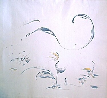 Painting titled "SnowLand 4" by Delphine Bernard, Original Artwork