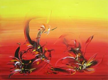 Painting titled "Flamenco" by Delphine Bernard, Original Artwork