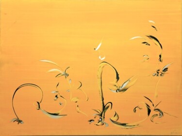 Pittura intitolato "Bamboo" da Delphine Bernard, Opera d'arte originale