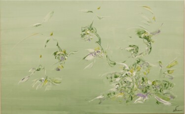 Painting titled "Springy" by Delphine Bernard, Original Artwork