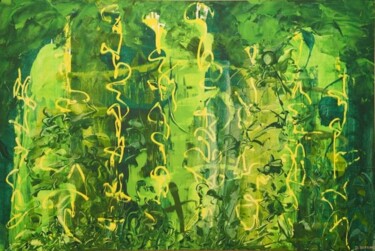 Malerei mit dem Titel "Jungle Graf" von Delphine Bernard, Original-Kunstwerk