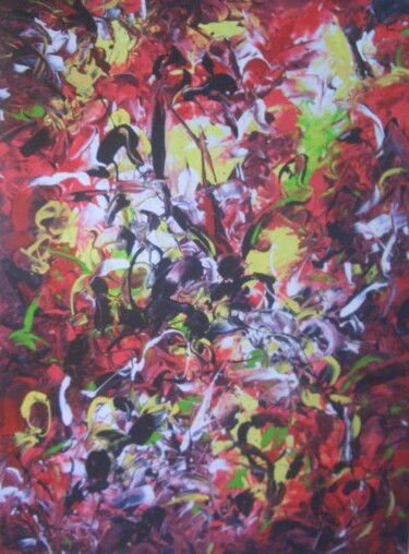 Painting titled "Unleashed" by Delphine Bernard, Original Artwork, Acrylic