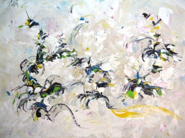 Malerei mit dem Titel "flow" von Delphine Bernard, Original-Kunstwerk, Öl