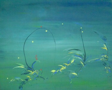 Pittura intitolato "Bali- On the way" da Delphine Bernard, Opera d'arte originale, Olio