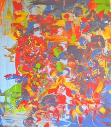 Painting titled "Colour dream" by Delphine Bernard, Original Artwork, Oil