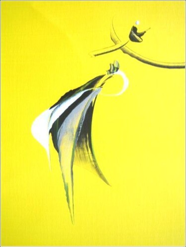 Painting titled "Flamenco 01" by Delphine Bernard, Original Artwork