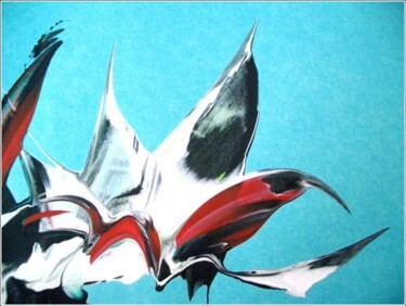 Картина под названием "Orchid 08" - Delphine Bernard, Подлинное произведение искусства