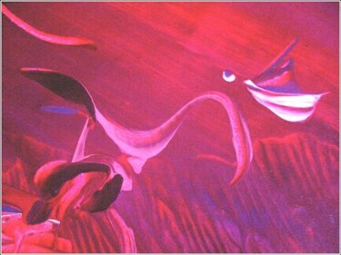 Painting titled "Orchid 10" by Delphine Bernard, Original Artwork