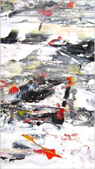 Painting titled "Abstract 10" by Delphine Bernard, Original Artwork