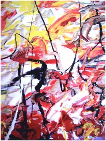 Painting titled "Cards 03" by Delphine Bernard, Original Artwork