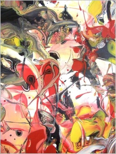 Painting titled "Cards 06" by Delphine Bernard, Original Artwork