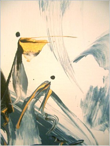 Painting titled "Wave 03" by Delphine Bernard, Original Artwork