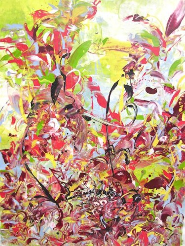 Painting titled "Lucy in The Jungle" by Delphine Bernard, Original Artwork, Acrylic