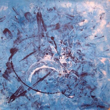 Картина под названием "round the clock" - Delphine Bernard, Подлинное произведение искусства, Масло
