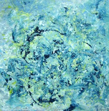 Painting titled "sirene" by Delphine Bernard, Original Artwork, Oil