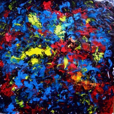 Painting titled "galactica" by Delphine Bernard, Original Artwork, Oil
