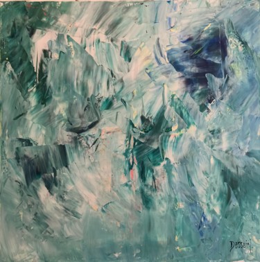 Painting titled "Abstraction 7" by Delphine Dessein, Original Artwork, Acrylic