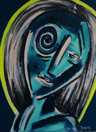 Schilderij getiteld "Inadapté 8" door Delphine Dessein, Origineel Kunstwerk, Acryl
