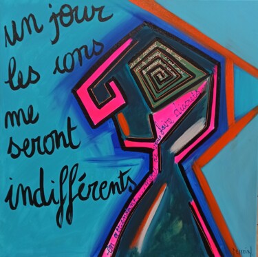 「Message d'espoir...」というタイトルの絵画 Delphine Desseinによって, オリジナルのアートワーク, アクリル