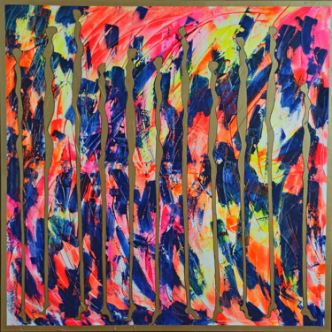 Nématoïdes 5 Painting titled "Nématoïdes 5" by Delphine Dessein, Original Art, Acrylic