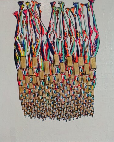 Peinture intitulée "Migration..." par Delphine Dessein, Œuvre d'art originale, Acrylique