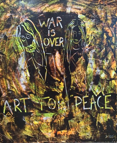 Pintura titulada "Art for Peace." por Delphine Dessein, Obra de arte original, Acrílico Montado en Bastidor de camilla de ma…