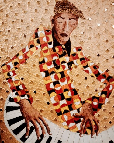 Peinture intitulée "Pianiste" par Delphine Portier, Œuvre d'art originale, Acrylique