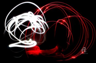 Photographie intitulée "au delà...des dunes." par Delphine Vigoureux, Œuvre d'art originale, Light Painting