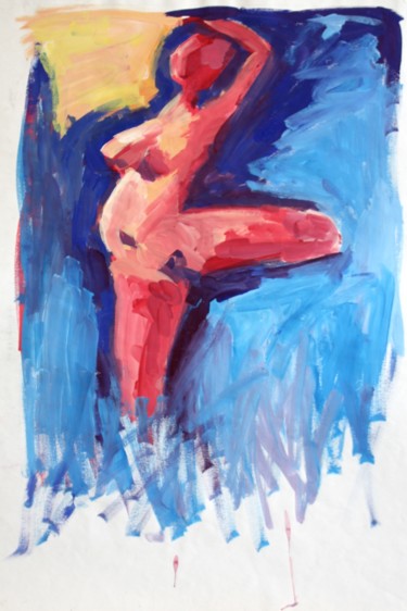 Pintura intitulada "la danse -2.jpg" por Delphine Mabed, Obras de arte originais, Guache
