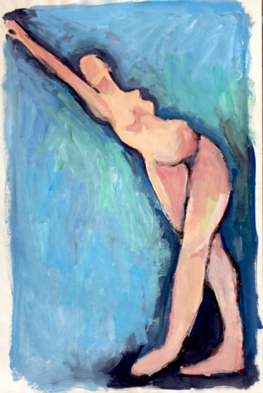 Pintura intitulada "la danse-4.jpg" por Delphine Mabed, Obras de arte originais, Guache