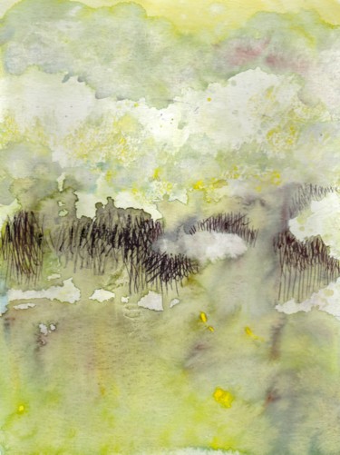 Pintura intitulada "Ronces" por Delphine Mabed, Obras de arte originais, Aquarela