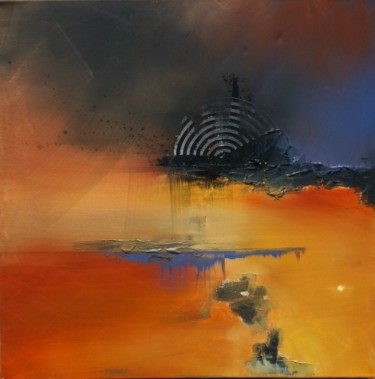 Peinture intitulée "fire" par Delphine Molines, Œuvre d'art originale, Acrylique