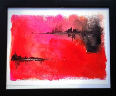 Peinture intitulée "red" par Delphine Molines, Œuvre d'art originale, Acrylique