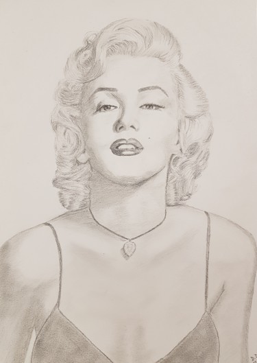 Rysunek zatytułowany „Marilyn Monroe.jpg” autorstwa Delphine Duprat, Oryginalna praca, Grafit