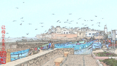 Digital Arts titled "Le Port d'Essaouira…" by Jamy Delpias, Original Artwork