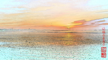 Digital Arts titled "La plage de Paramé…" by Jamy Delpias, Original Artwork