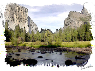 Digitale Kunst mit dem Titel "Yosemite Valley - C…" von Jamy Delpias, Original-Kunstwerk