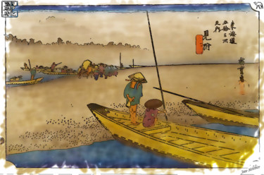 Arts numériques intitulée "Retour de pêche de…" par Jamy Delpias, Œuvre d'art originale, Peinture numérique