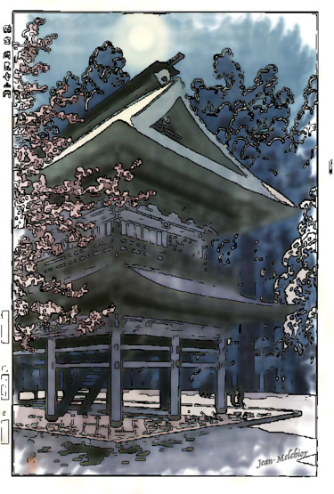 Digital Arts με τίτλο "Katsushika Hokusai…" από Jamy Delpias, Αυθεντικά έργα τέχνης, Ψηφιακή ζωγραφική
