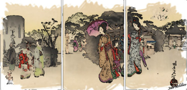 Arte digitale intitolato "Nobukazu - En visit…" da Jamy Delpias, Opera d'arte originale, Pittura digitale