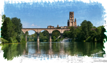 Arts numériques intitulée "La tarn à Albi" par Jamy Delpias, Œuvre d'art originale, Peinture numérique